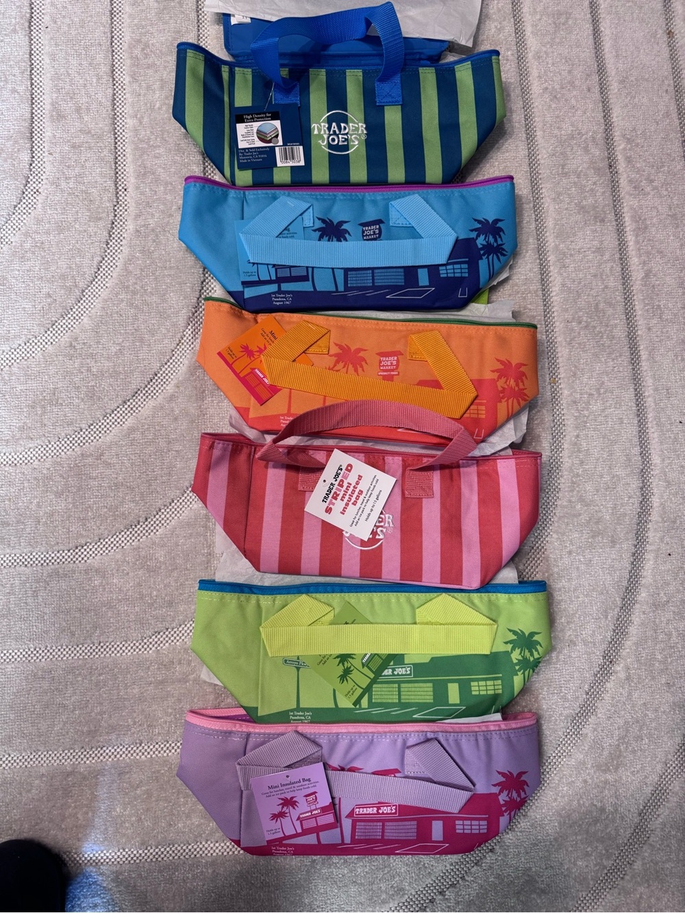 Trader Joe's Colorful Mini Tote Bundle - Multi Color